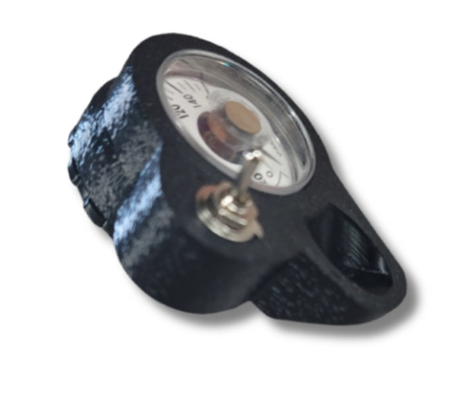 Motorcycle Air Gauge & Compressor Switch Mount | Air Shifter & Air Ride Switch Housing | Universal Drag Bike Gauge Bracket