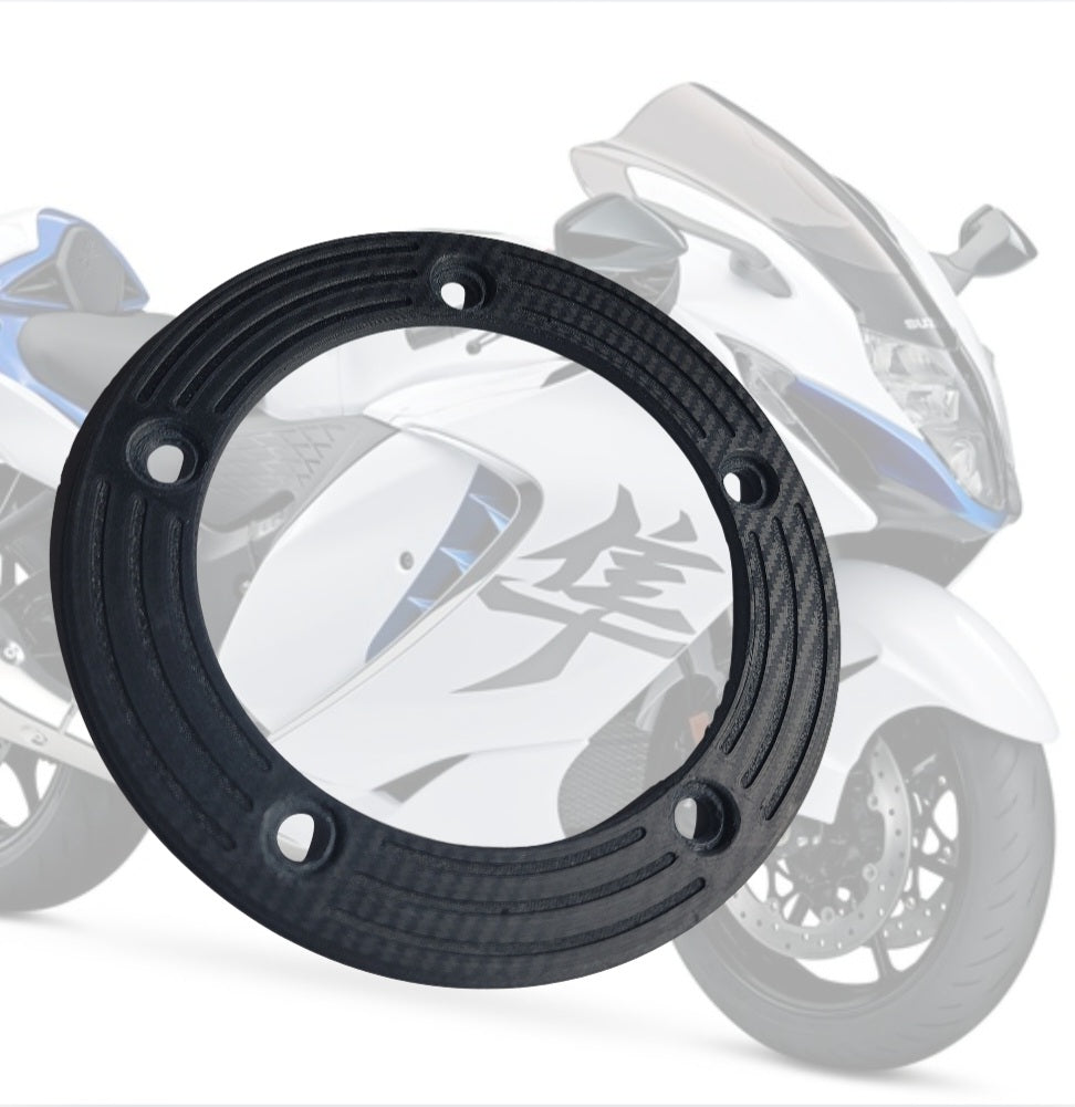 2021–2026 Suzuki Hayabusa (GSX1300R) Racing Rear Brake Rotor Block-Off Plate – ABS Carbon Fiber Light Weight