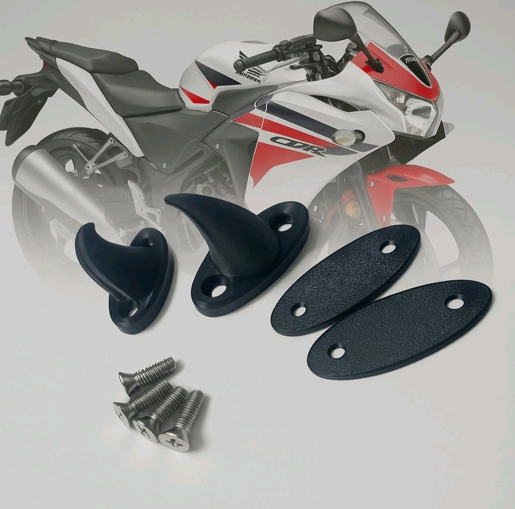 Honda CBR 125 250 300 500 600 650 1000 RR 600rr MIRROR BLOCK OFF PLATES HORN