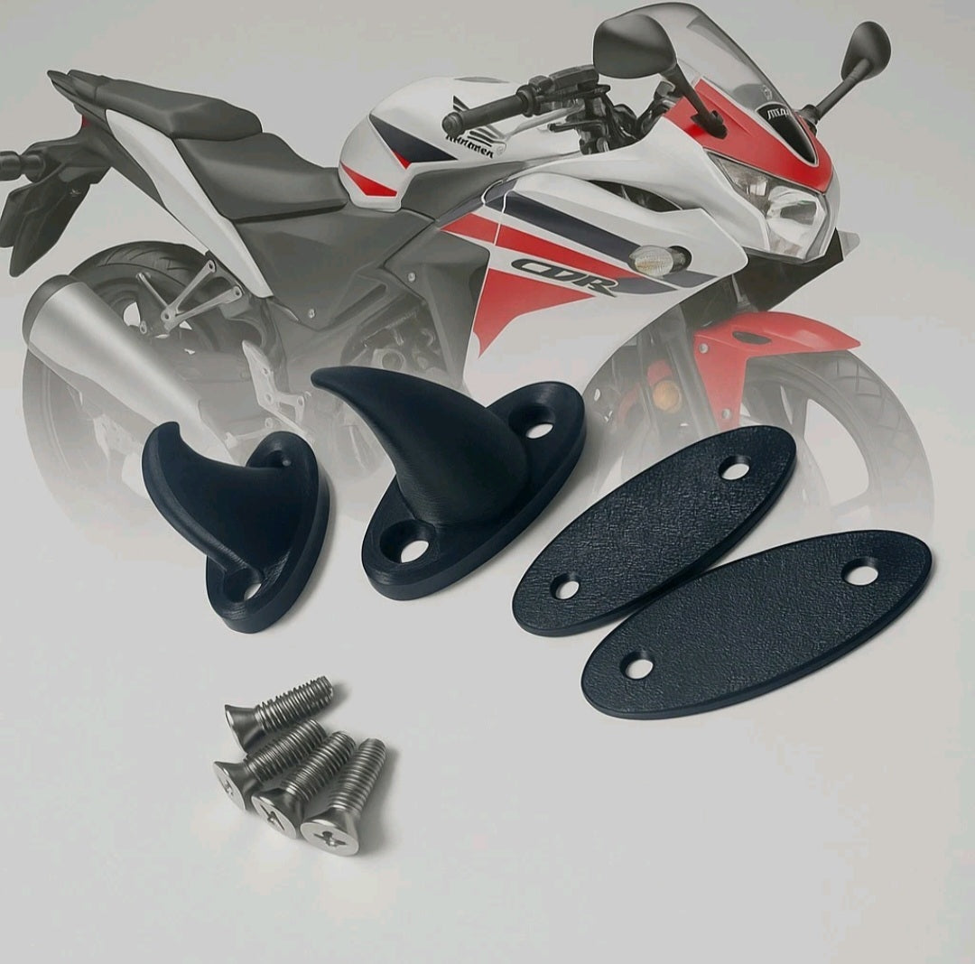 Honda CBR 125 250 300 500 600 650 1000 RR 600rr MIRROR BLOCK OFF PLATES HORN