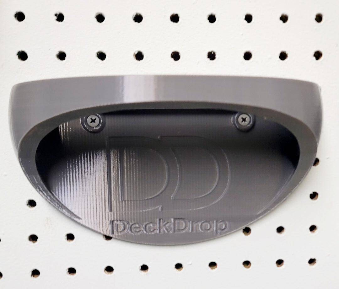 Deck Drop Wall Mount Skateboard Holder – Vertical Skate Deck Display Rack (Up to 10” Wide)