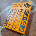 Sk8 Tablet – Pocket Scoreboard for S.K.A.T.E. Game | Skateboard Game Tracker | SKATEBOARD Letters Spinner