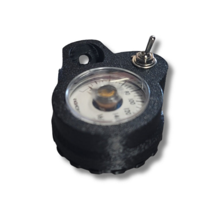 Motorcycle Air Gauge & Compressor Switch Mount | Air Shifter & Air Ride Switch Housing | Universal Drag Bike Gauge Bracket