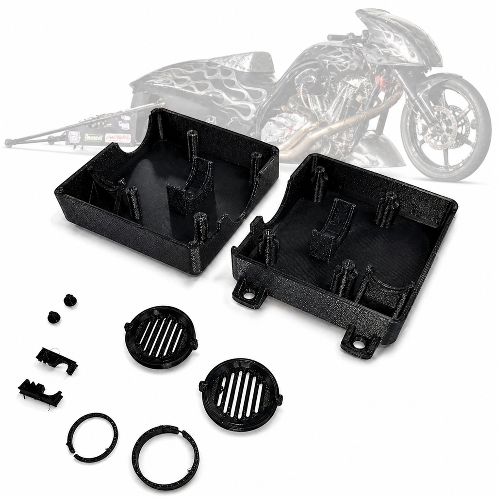 Motorcycle Air Compressor Case for Hyper Tough Tire Pump Compact ABS Housing – DIY Air Ride / Air Shifter