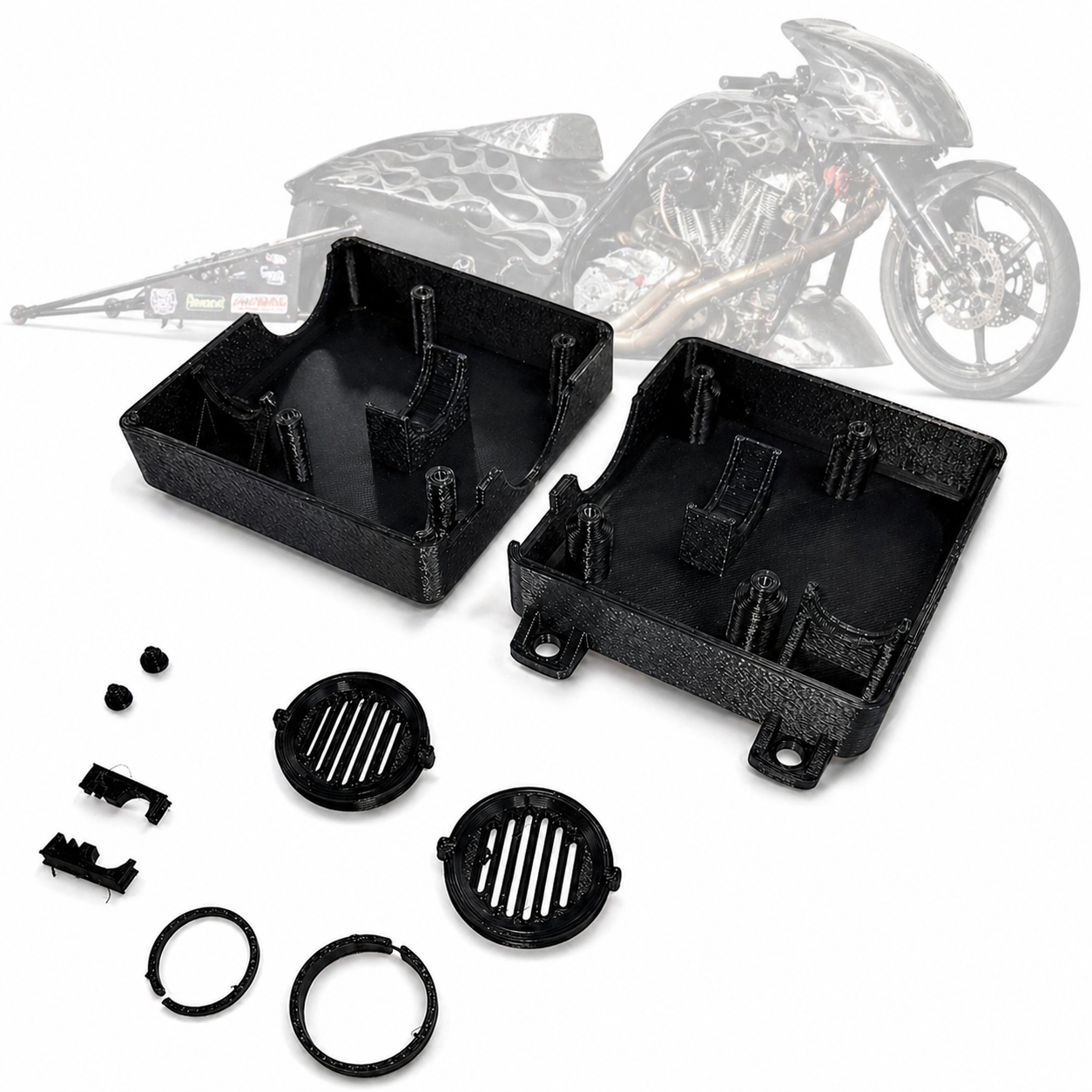 Motorcycle Air Compressor Case for Hyper Tough Tire Pump Compact ABS Housing – DIY Air Ride / Air Shifter